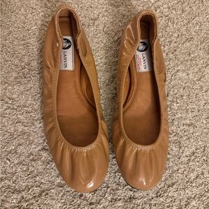 Brand new Lanvin Tan Leather Flats Flexible Loafers